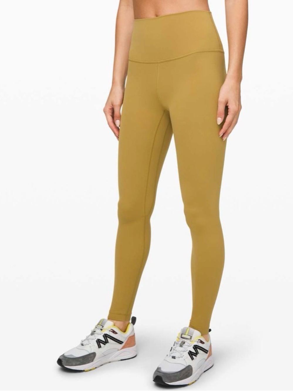 Lululemon Align Pant 28" Grape Leaf High Rise Yoga Leggings Nulu Yellow Green 4
